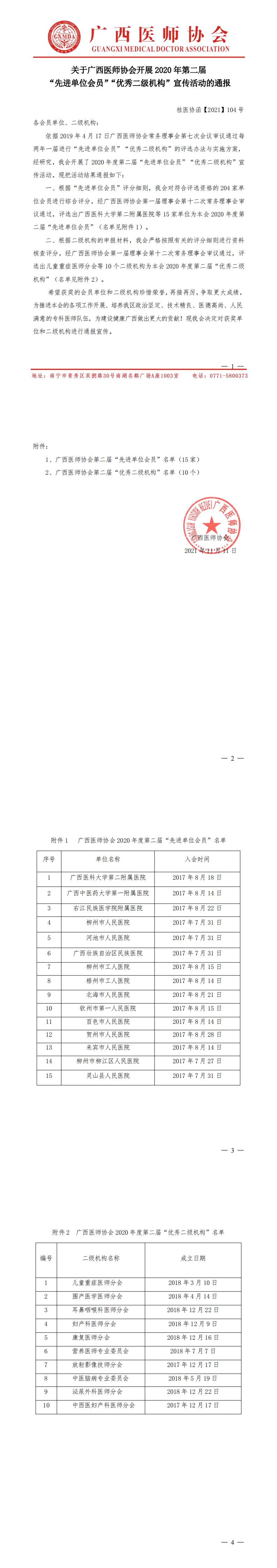 【2021】104号 关于广西医师协会开展2020年第二届“先进单位会员”“优秀二级机构”宣传活动的通报_00.jpg