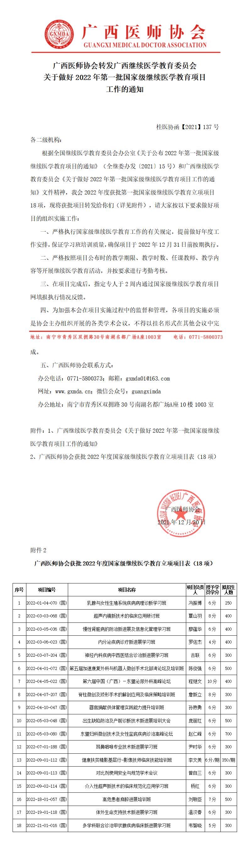 【2021】137号 关于广西医师协会转发广西继续医学教育委员会关于2022年度获批国家级继续医学教育项目的通知0_01.jpg